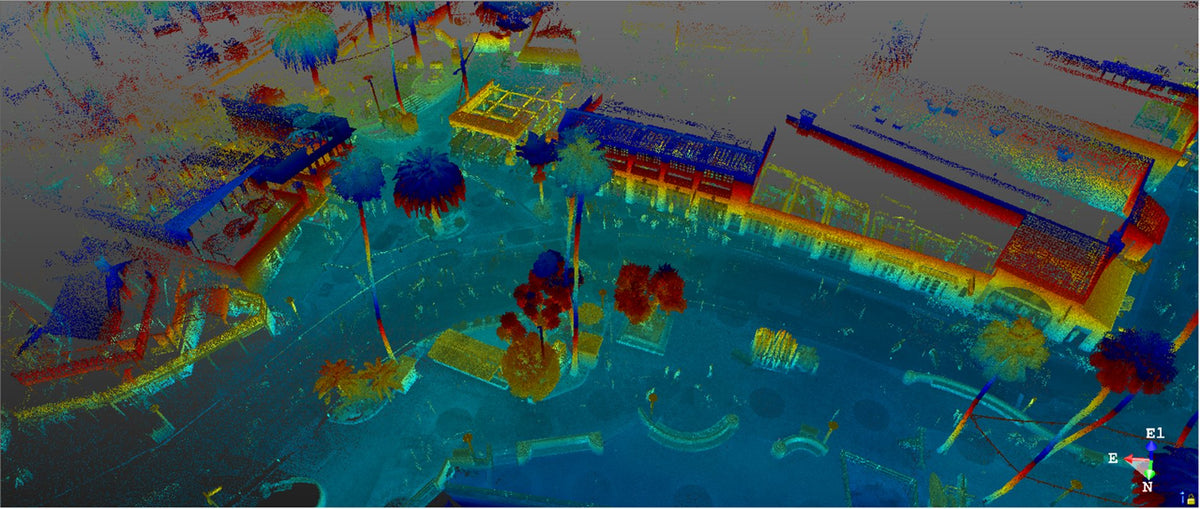 LiDAR point-cloud scan used for 3D site modeling